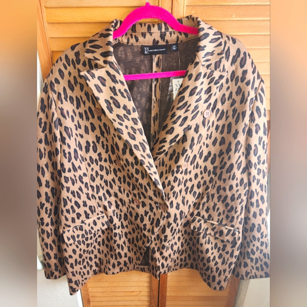 New York &Co. Leopard printjacket, XXL
